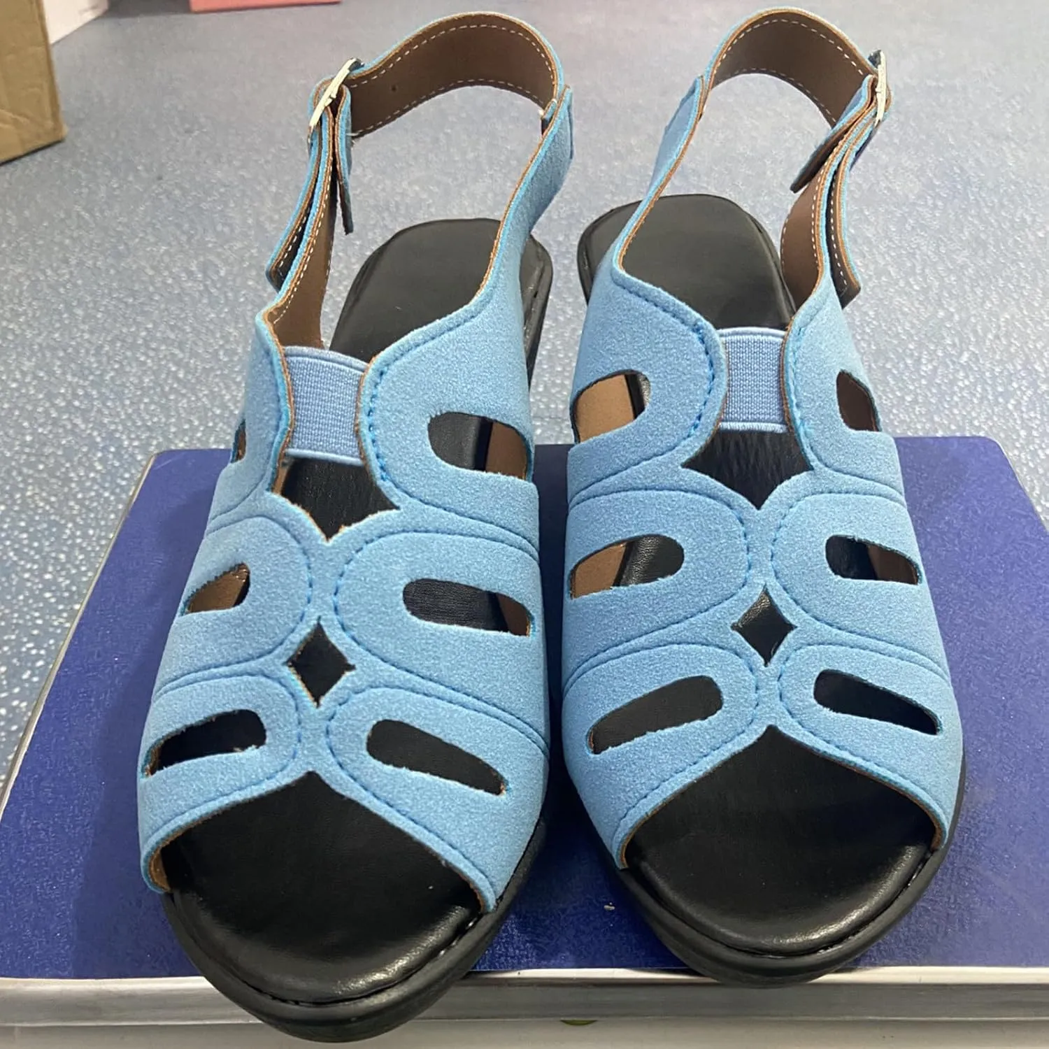 Wedge Sandals for Women 2025 Fish Mouth Slip On Orthopedic Sandals Summer Slip On Dress Shoes Open Toe Adjustable Buckle Beach Slides