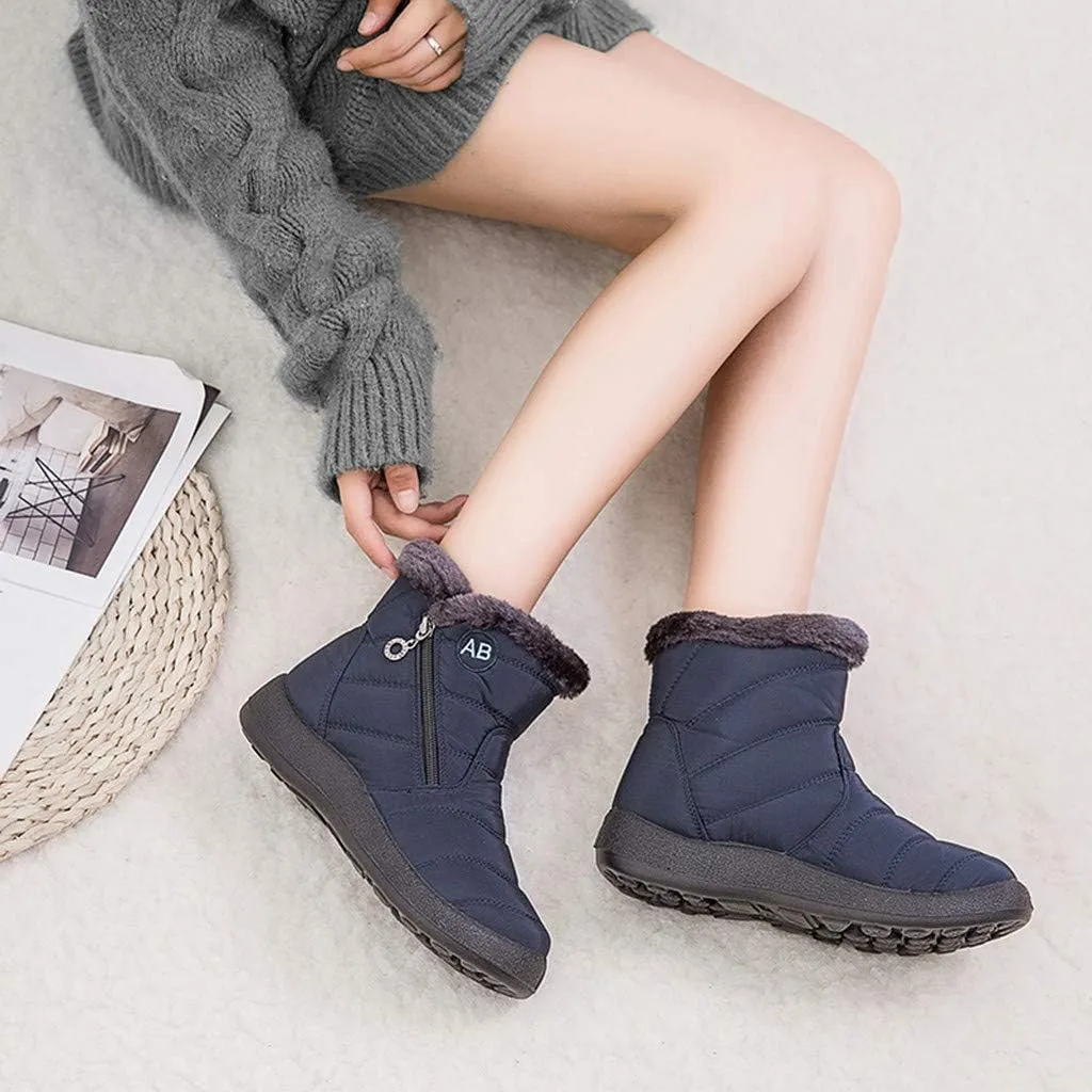 Winter Boots for Woman Cute Adult Snow Boots Women Size 9 Wide Snow Boots Women Cute Womens Duck Boots Waterproof Size 11 Botas De Frio Para Mujer Bajitas De Cuero