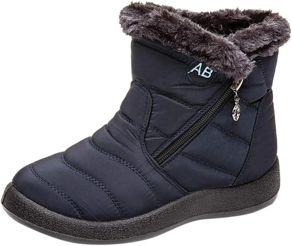 Winter Boots for Woman Cute Adult Snow Boots Women Size 9 Wide Snow Boots Women Cute Womens Duck Boots Waterproof Size 11 Botas De Frio Para Mujer Bajitas De Cuero