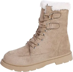 Winter Boots for Women Fashion Casual Womens Size 8.5 Snow Boot Womens Extra Wide Snow Boots Winter Dress Knee Boots for Women Leather Low Heel Insulated Womens Winter Hiking Boots Wide Width