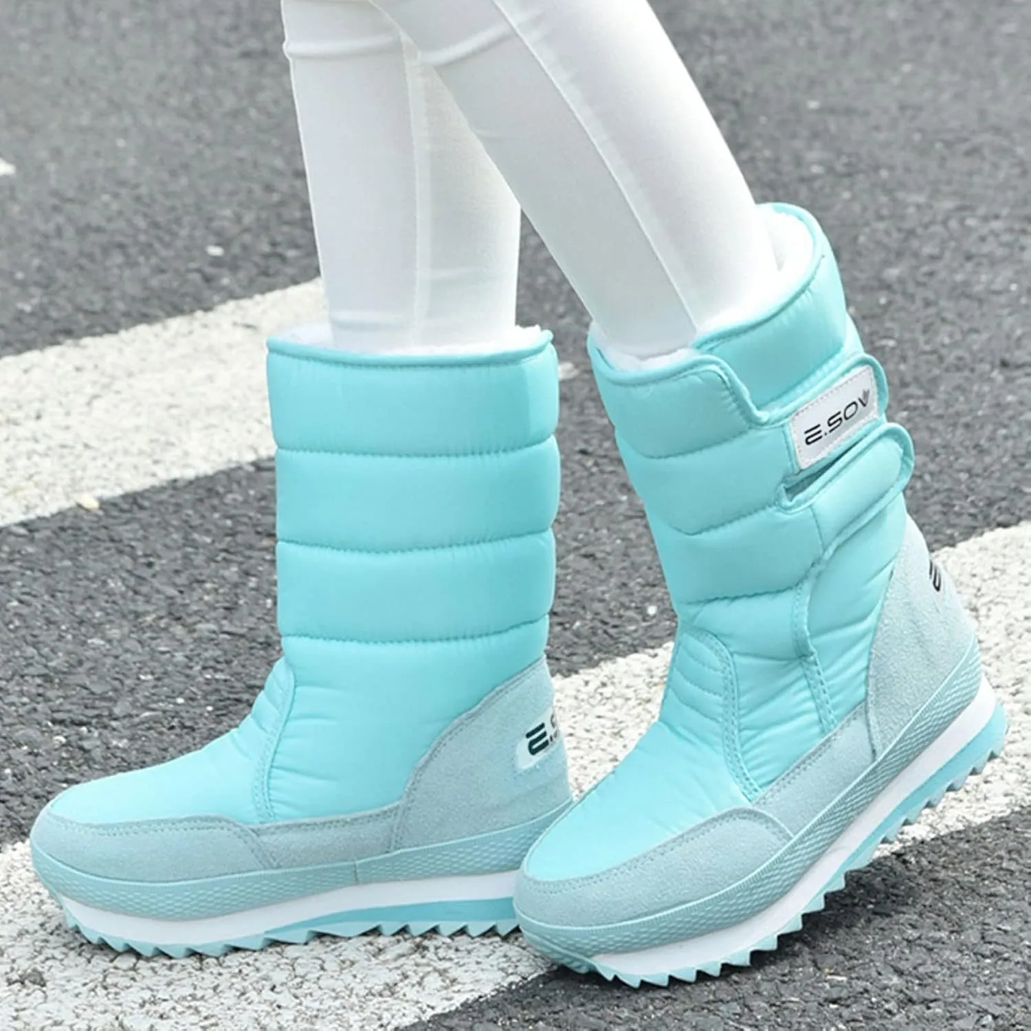 Winter Boots for Women Wide Width Brown Woman Snow Long Boots Waterproof Waterproof Snow Boots Women Knee High Boots Women Outdoor Waterproof Botas De Invierno Para Mujer Con Peluche