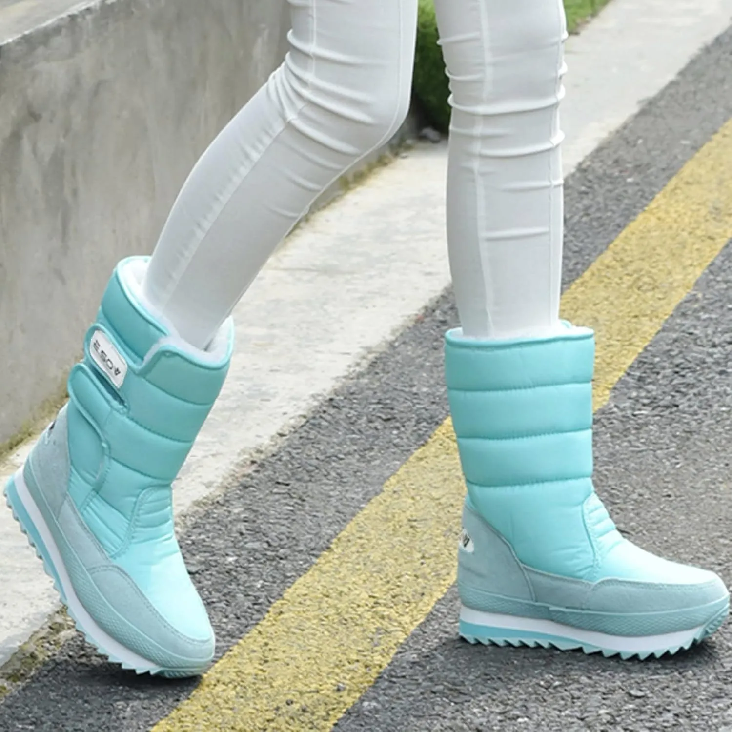 Winter Boots for Women Wide Width Brown Woman Snow Long Boots Waterproof Waterproof Snow Boots Women Knee High Boots Women Outdoor Waterproof Botas De Invierno Para Mujer Con Peluche