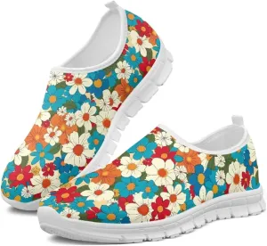 Women Fashion Slip On Sneakers Lightweight Walking Travel Outdoor Shoes for Ladies Slip On Mesh Loafers Flat Casual Shoes