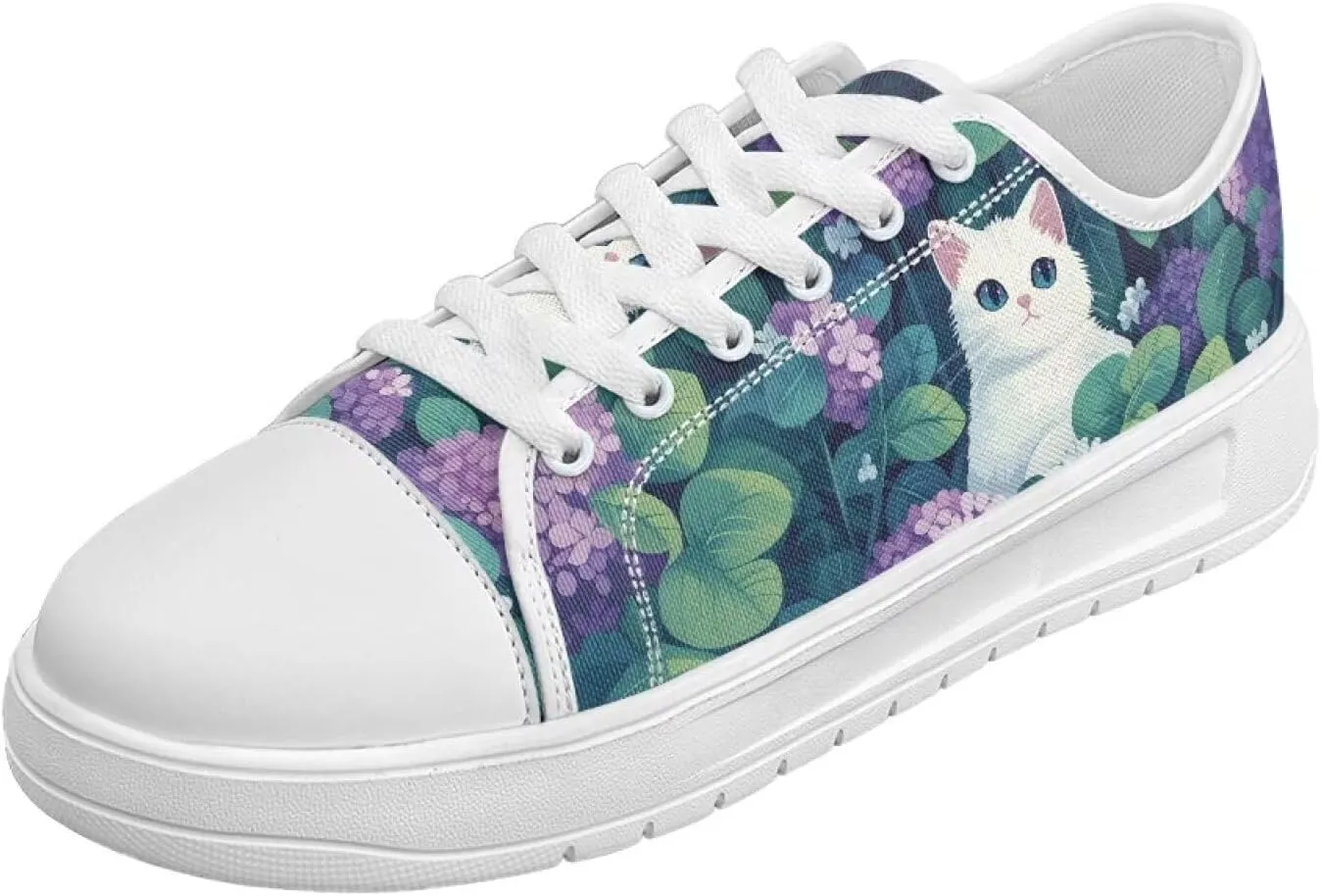 Women's Lace Up Low Top Canvas Shoes Fashion Casual Round Toe Sneakers Hands Free No Laces Barefoot Shoes US5.5-13.5