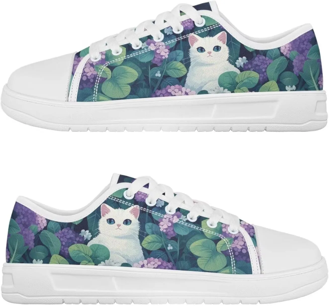 Women's Lace Up Low Top Canvas Shoes Fashion Casual Round Toe Sneakers Hands Free No Laces Barefoot Shoes US5.5-13.5