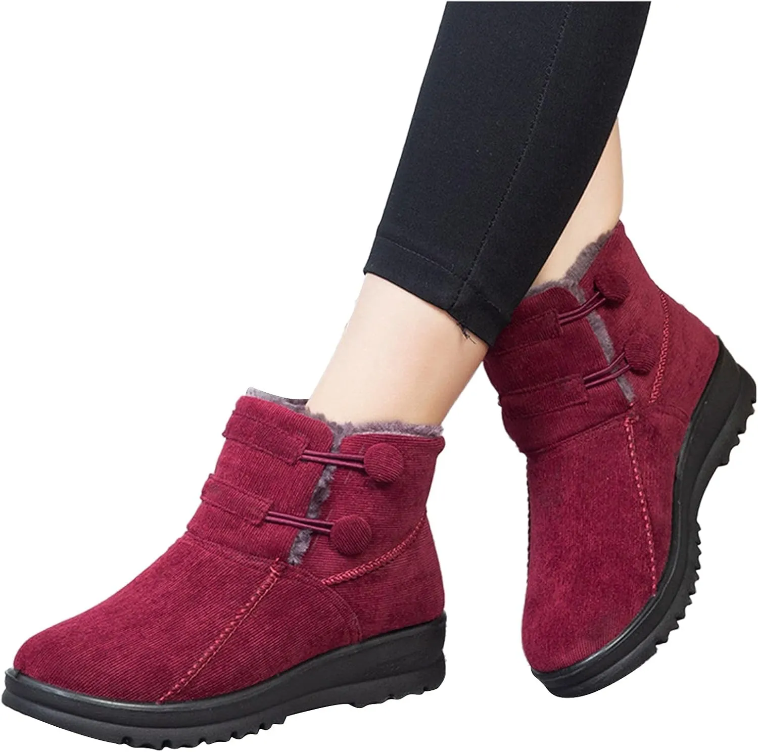 Womens Snow Boots Size 9 Wide Botas Para Mujer De Invierno Confort Waterproof Snow Boots for Women Pink Fur Boots Womens Tennis Shoes for Snow Walking Early Prime of Day Deals