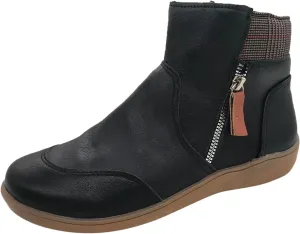 Womens Snow Boots Waterproof Insulated Mid Calf Non Slip Snow Boots for Women Wide Womens Winter Boots Size 8 Wide Black Waterproof Non Slip Work Boots for Women Botas De Mujer Para Invierno Y Ancho
