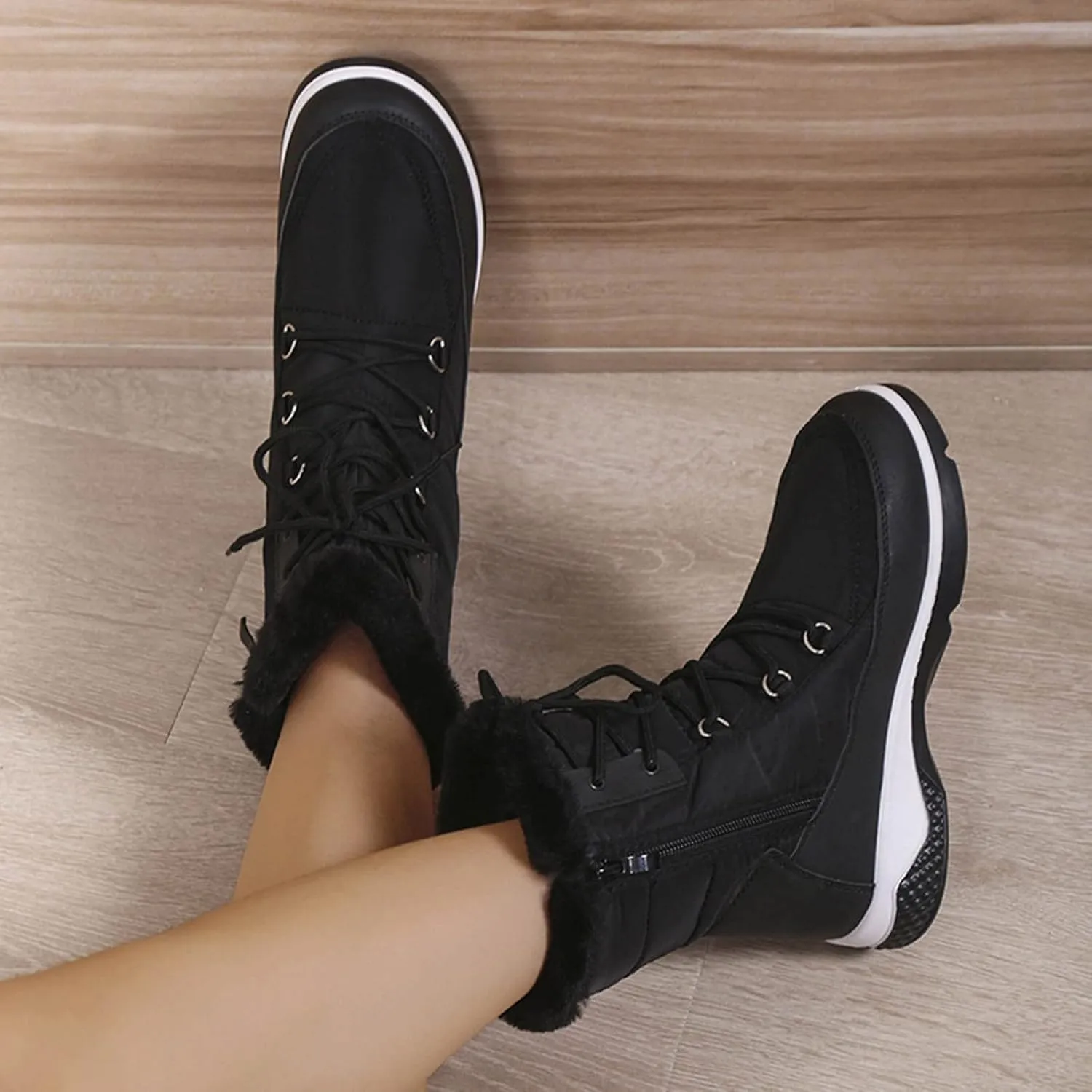 Women's Snow Boots Waterproof Size 11 Womens Size 8 Cute Snow Boots Women Winter Booties Size 11 Zapatos De Mujer Para Nieve Tall Winter Boots for Women Fashion