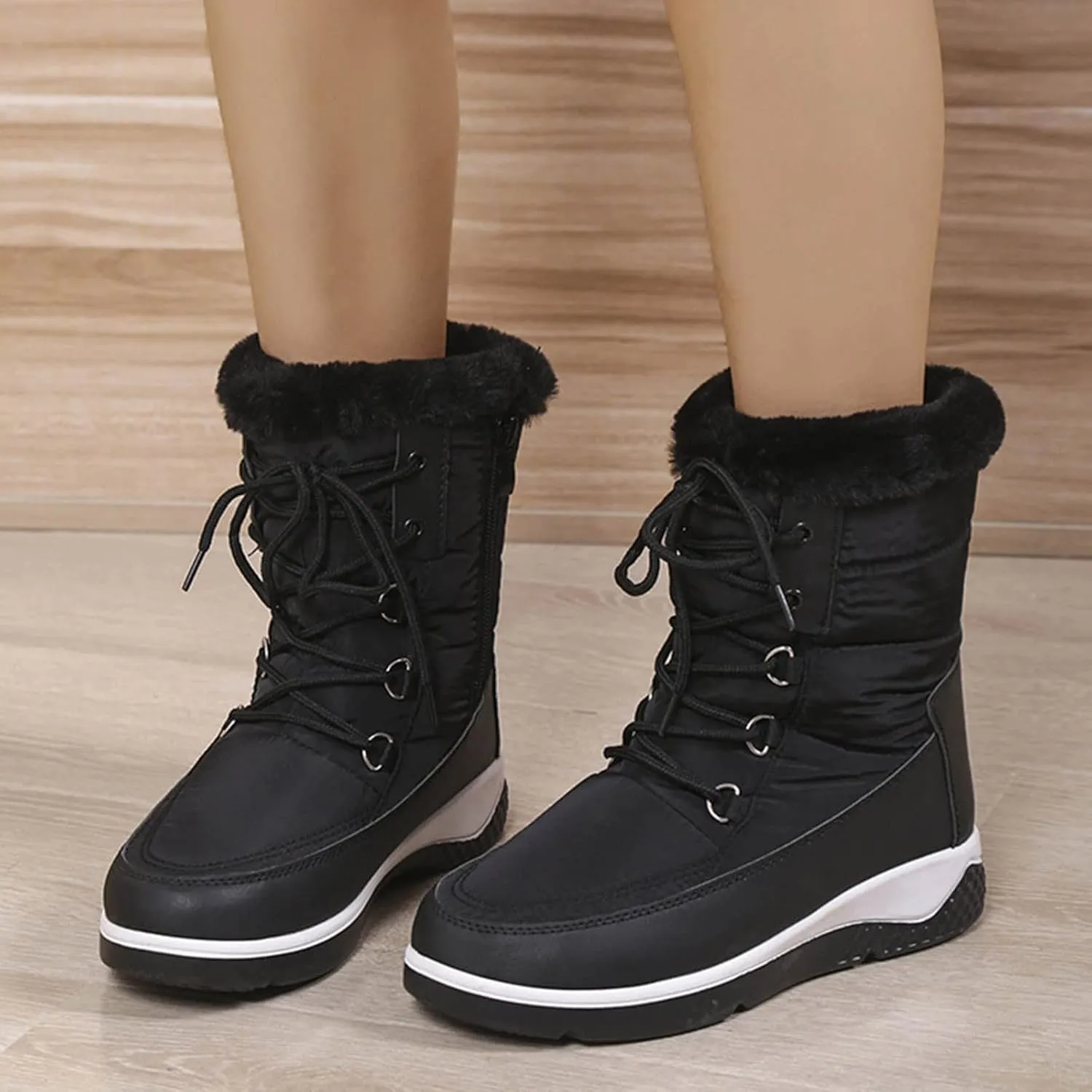Women's Snow Boots Waterproof Size 11 Womens Size 8 Cute Snow Boots Women Winter Booties Size 11 Zapatos De Mujer Para Nieve Tall Winter Boots for Women Fashion