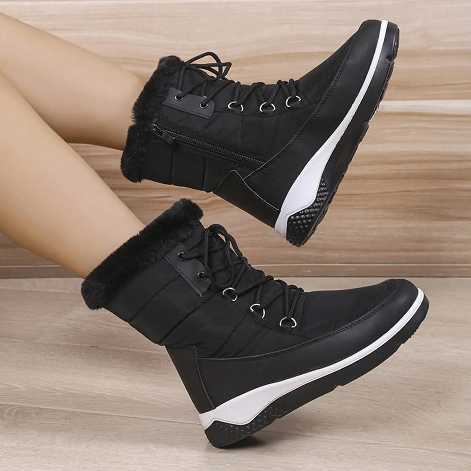 Women's Snow Boots Waterproof Size 11 Womens Size 8 Cute Snow Boots Women Winter Booties Size 11 Zapatos De Mujer Para Nieve Tall Winter Boots for Women Fashion