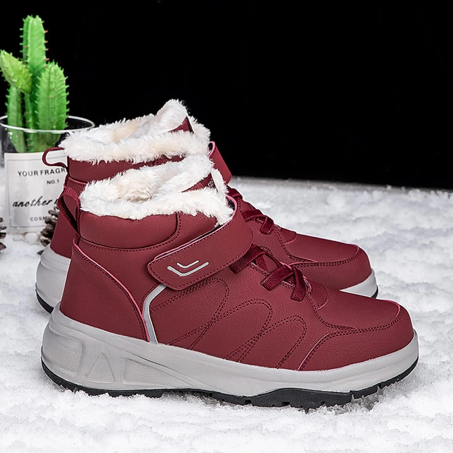 Women's Wide Snow Boots Waterproof Insulated Knee High Snow Boots for Woman Waterproof Short Winter Boots for Women Wide Womens Hiking Boots Waterproof Botas De Trabajo Para Nieve