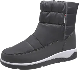 Womens Wide Snow Boots Waterproof Insulated Womens Winter Boots Fur Lined Slip ons Furry Winter Boots for Women Womens Rubber Ankle Boots Waterproof Botas Invierno Mujer Elegantes
