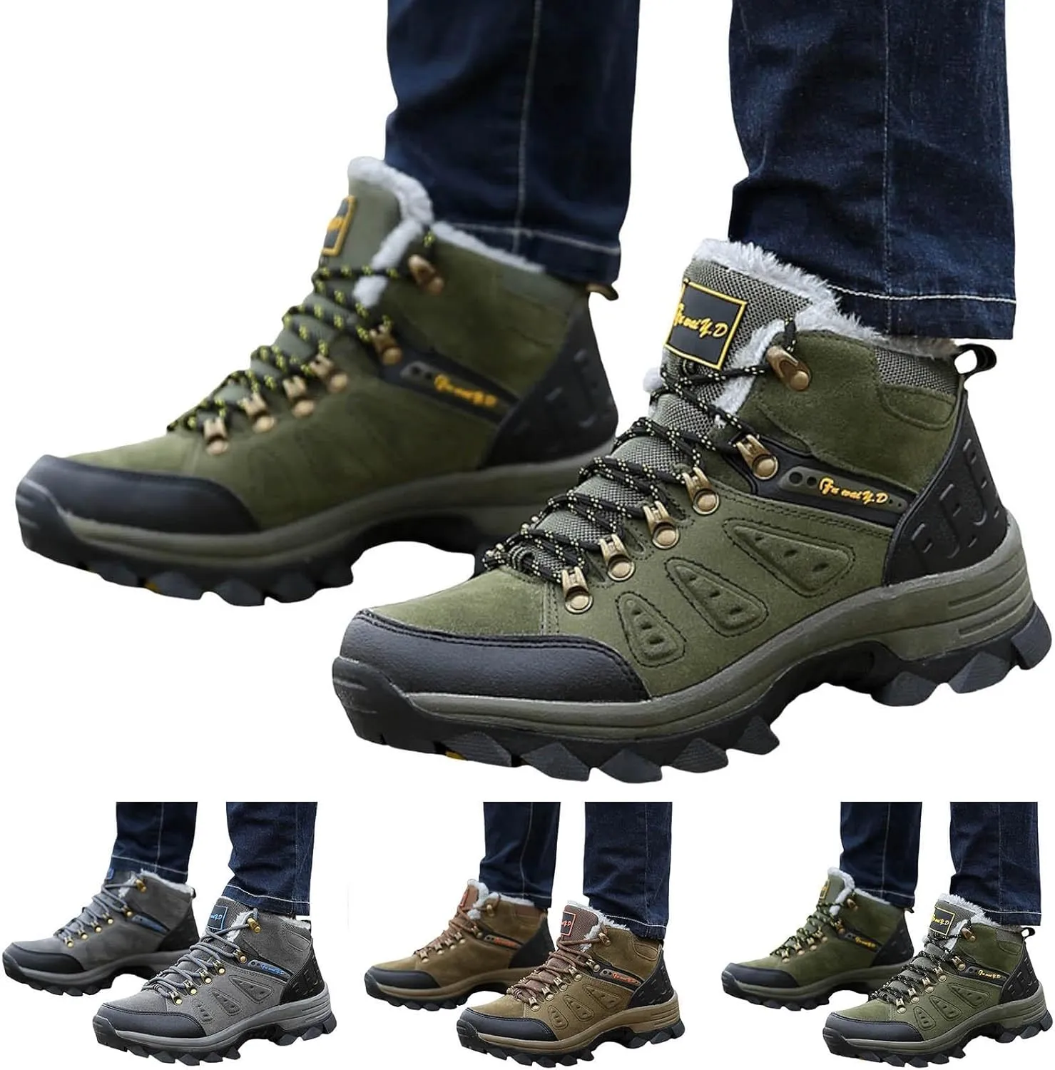 Women's Winter Thermal Boots for Women Waterproof Snow Winter Warm Hiking Work Comfy Boots Sneakers Walking Shoes Western