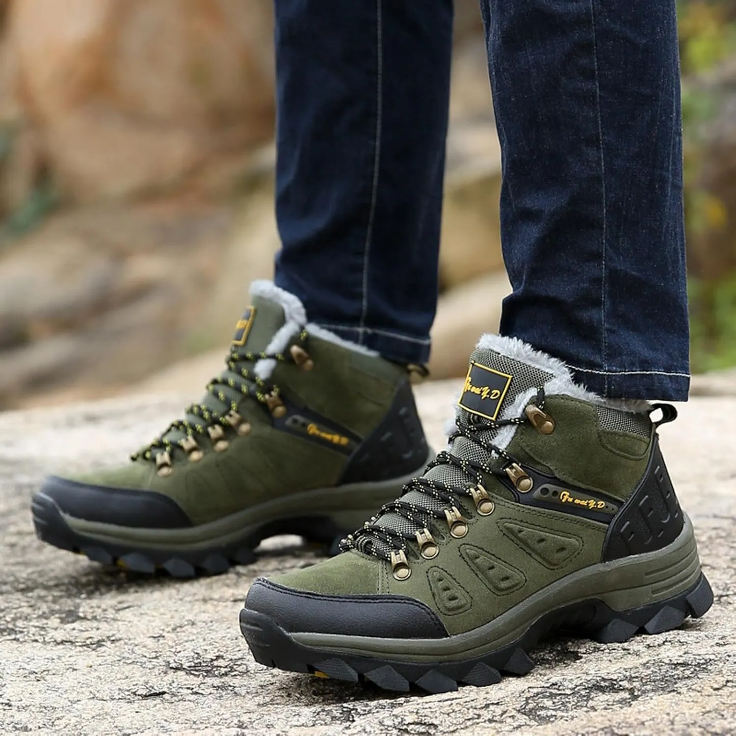 Women's Winter Thermal Boots for Women Waterproof Snow Winter Warm Hiking Work Comfy Boots Sneakers Walking Shoes Western