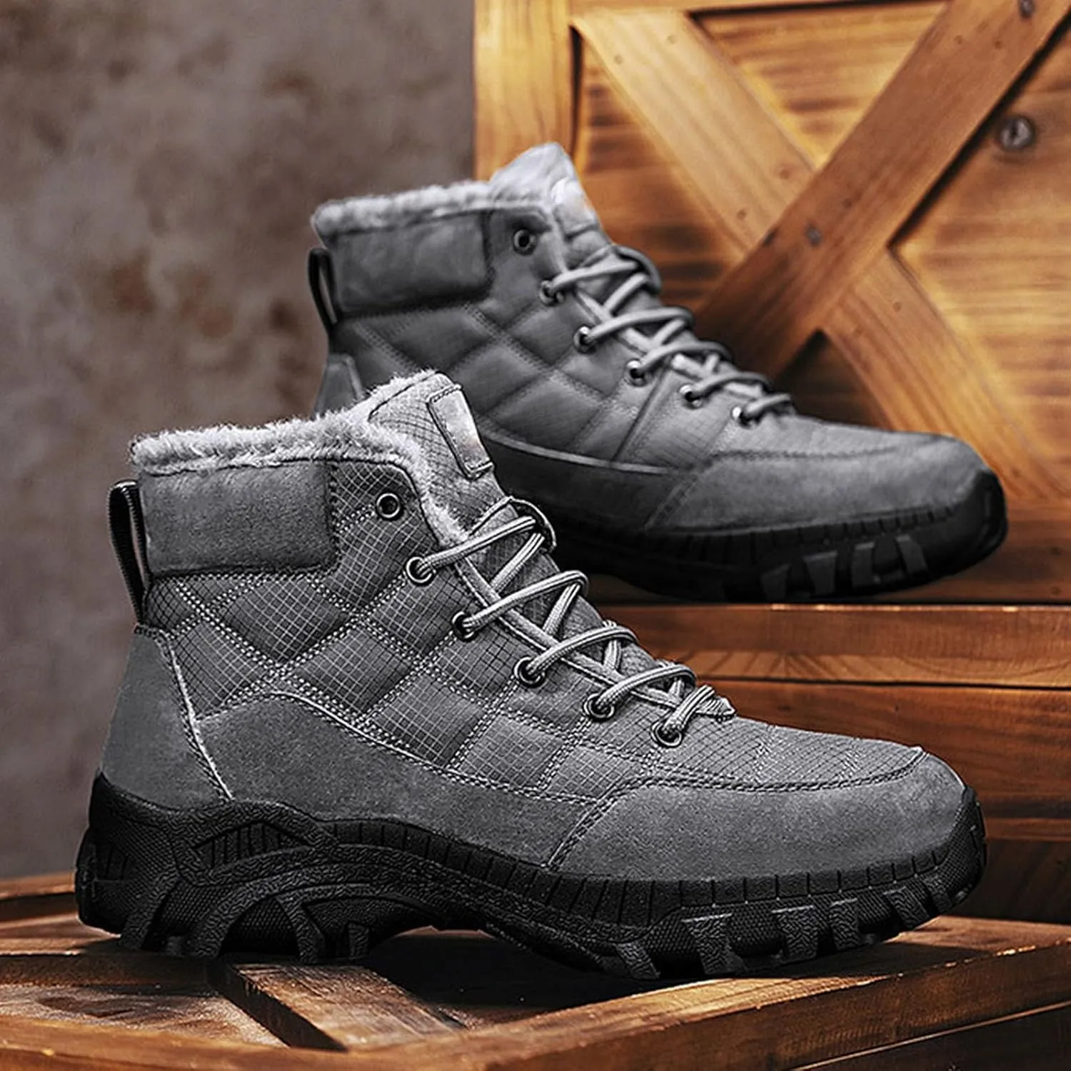 Work Boots for Men Soft Toe Hiking Sneakers Ankle Ladies Women Shoes Business Casual Platform Sneakers