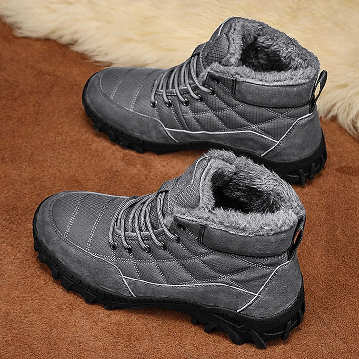Work Boots for Men Soft Toe Hiking Sneakers Ankle Ladies Women Shoes Business Casual Platform Sneakers