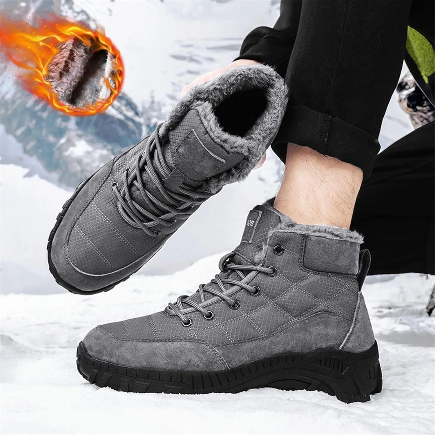Work Boots for Men Soft Toe Hiking Sneakers Ankle Ladies Women Shoes Business Casual Platform Sneakers