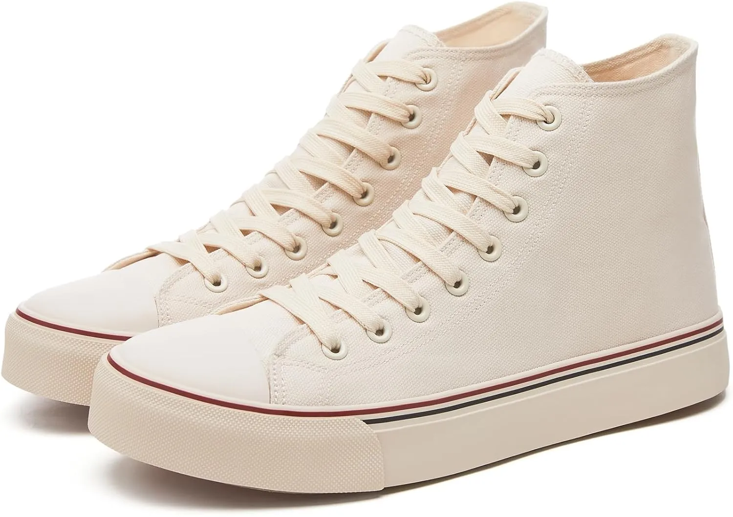 yageyan Men??s High Top Canvas Sneakers Fashion Lace up Walking Shoes Casual Classic