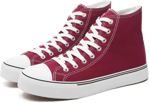 yageyan Men??s High Top Canvas Sneakers Fashion Lace up Walking Shoes Casual Classic