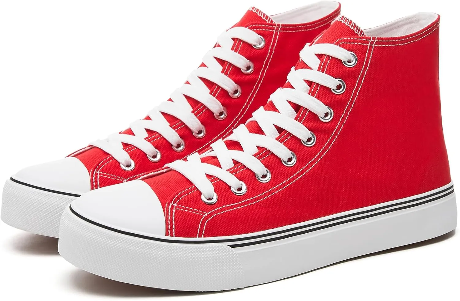 yageyan Men??s High Top Canvas Sneakers Fashion Lace up Walking Shoes Casual Classic