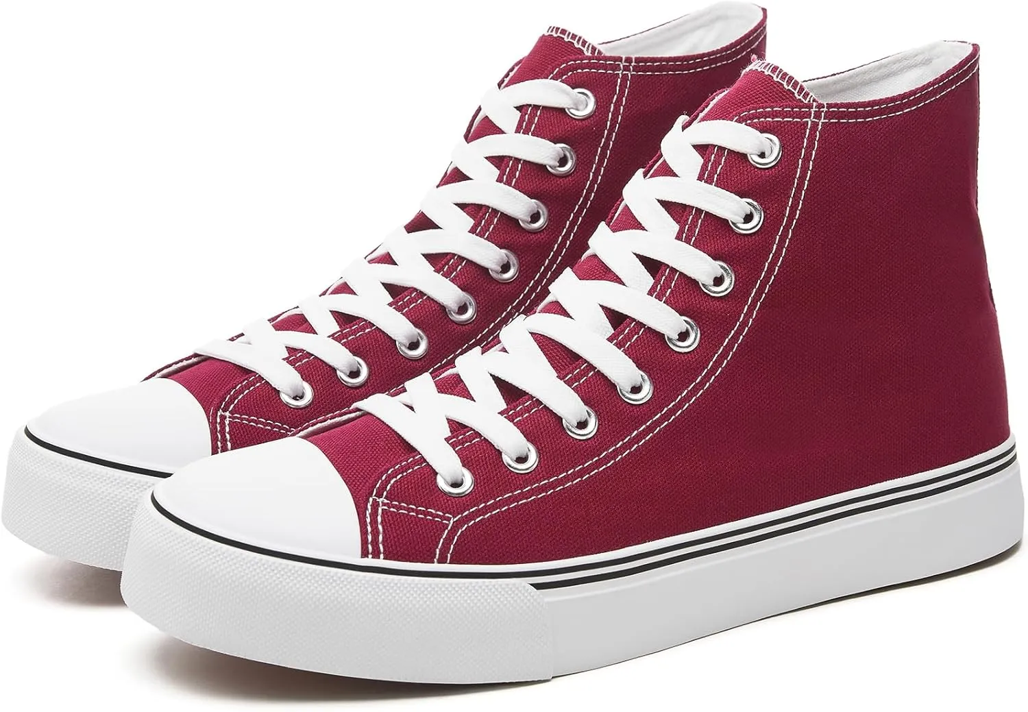 yageyan Men??s High Top Canvas Sneakers Fashion Lace up Walking Shoes Casual Classic