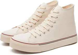 yageyan Men??s High Top Canvas Sneakers Fashion Lace up Walking Shoes Casual Classic