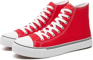 yageyan Men??s High Top Canvas Sneakers Fashion Lace up Walking Shoes Casual Classic