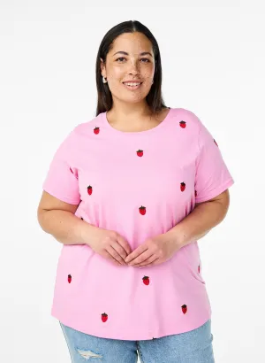 Zizzi Elin T-Shirt in Pink